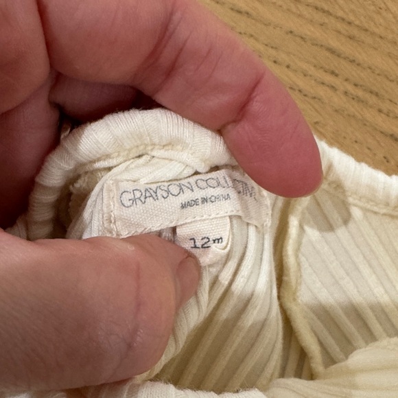 Brown and Cream Ribbed Kids One Piece Set - Picture 7 of 9